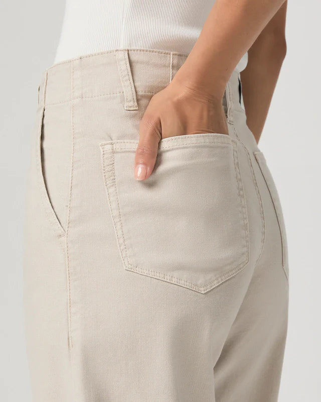 Paige arellia ankle barrel leg jean - vintage pumice stone