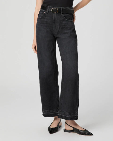 Paige arellia ankle barrel leg jeans - black void Jeans