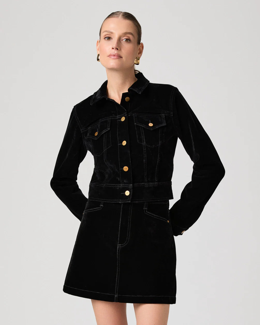 Paige chantal jacket - onyx rich velvet Jackets Paige