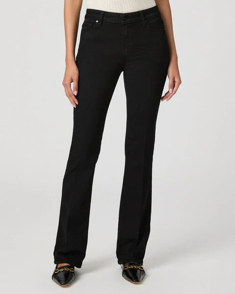 Paige high rise manhattan 32 inch bootcut jean - black