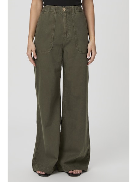 Paige rumi pant w/o tie - vintage dark chartreuse Trousers
