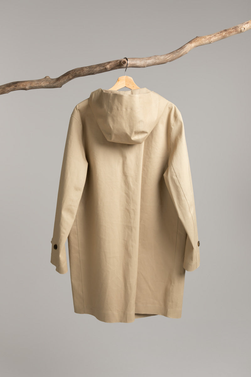 Parker coat with hood | fawn / mastic Overcoat Hancock