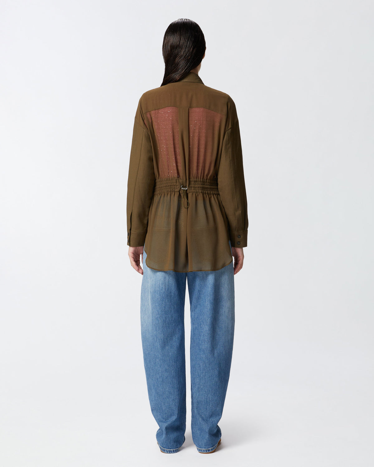 Pinko lightweight shacket with pockets - khaki Jackets Pinko