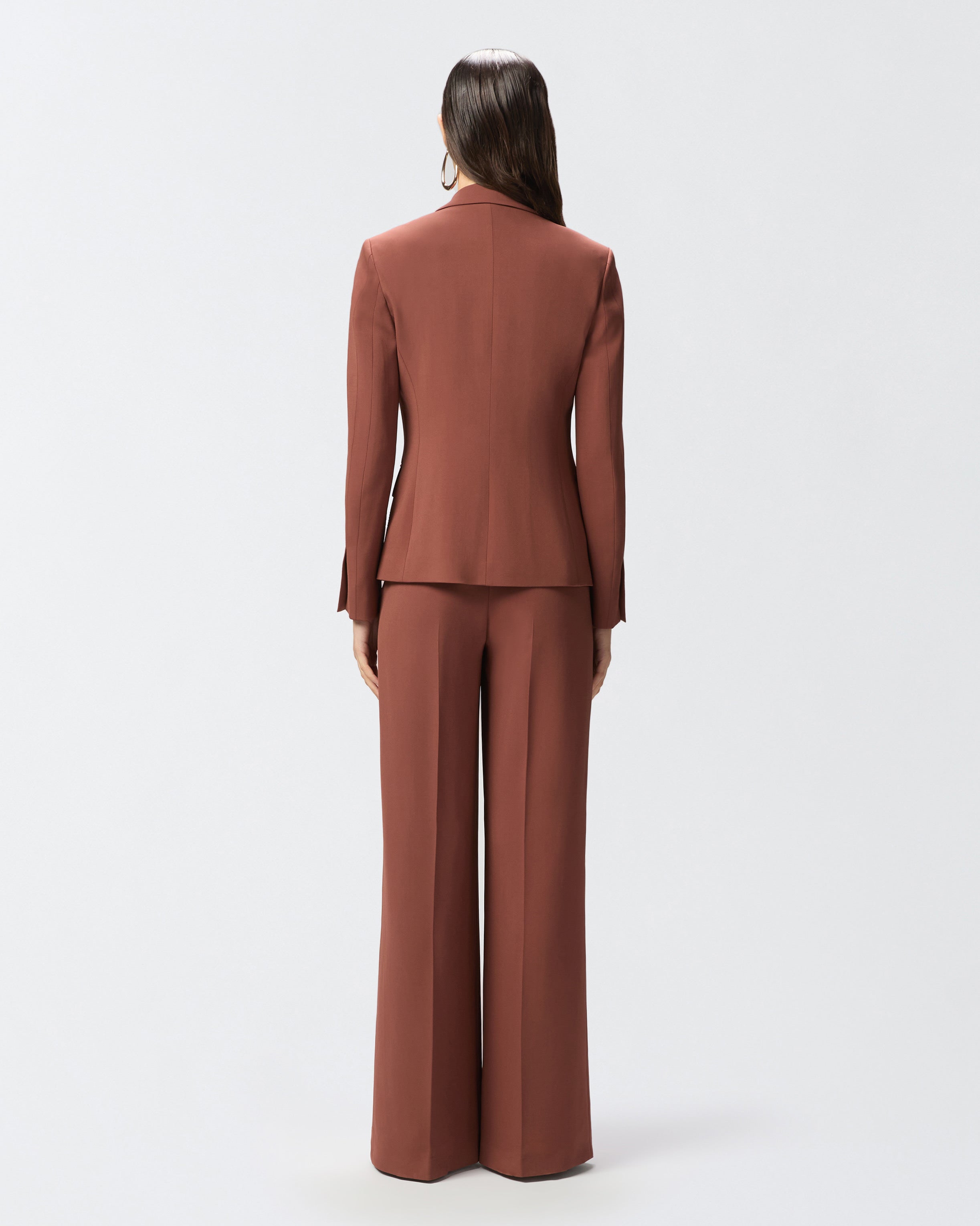 Pinko single-breasted cady blazer - brown PINKO Jackets – Pampas