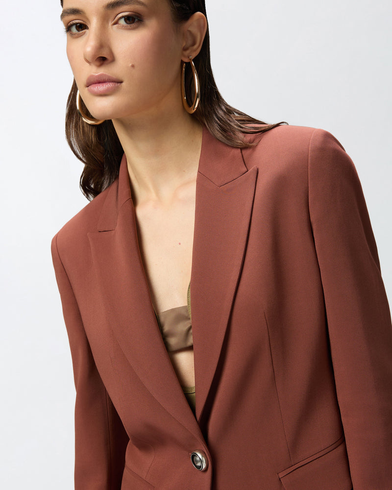 Pinko single-breasted cady blazer - brown Blazers Pinko