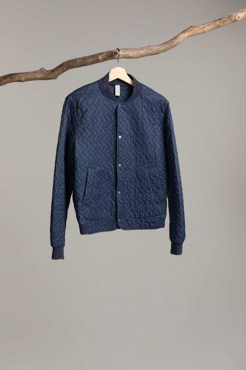 Quilted bomber | navy Bomber Jacket Hancock Archive