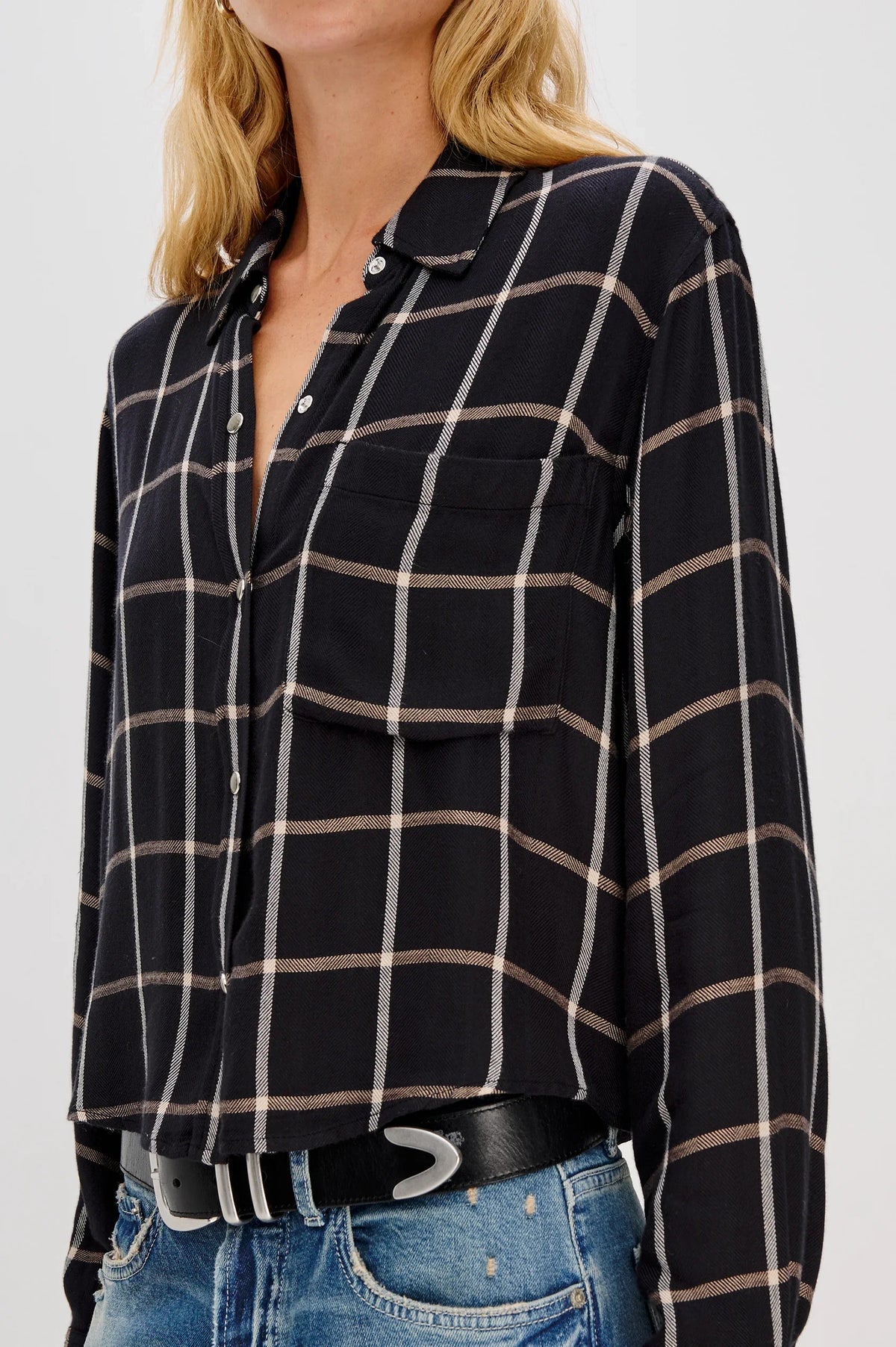 Rails malin shirt - onyx sand birch Shirts Rails