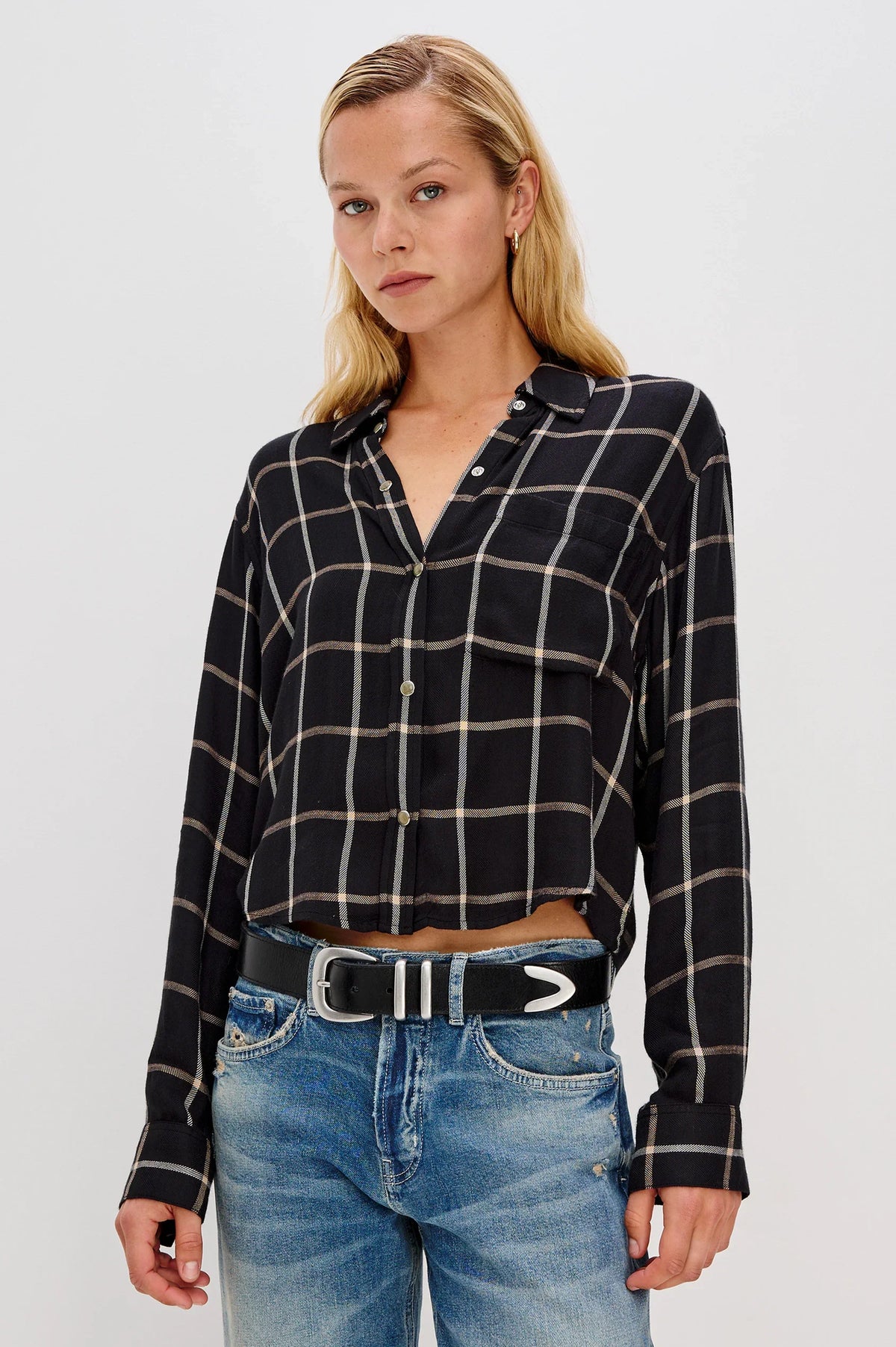 Rails malin shirt - onyx sand birch Shirts Rails