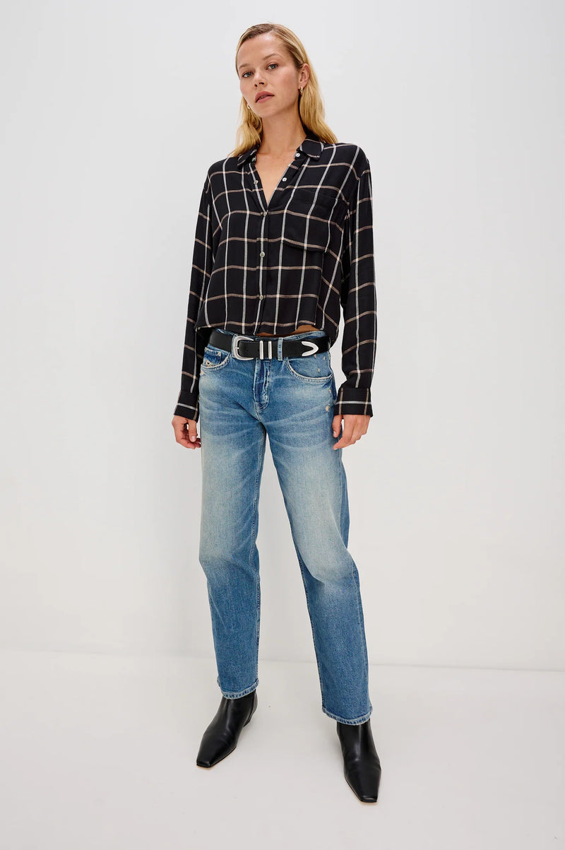 Rails malin shirt - onyx sand birch Shirts Rails