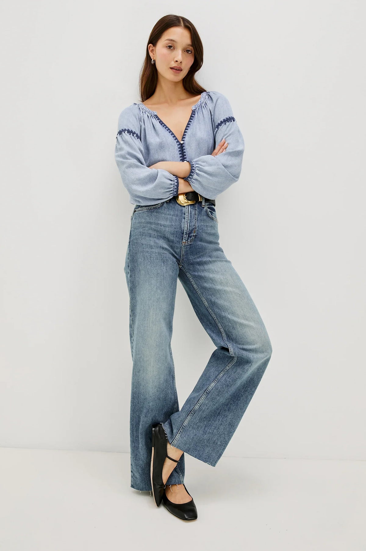 Rails toshi blouse medium cloud wash Blouse Rails