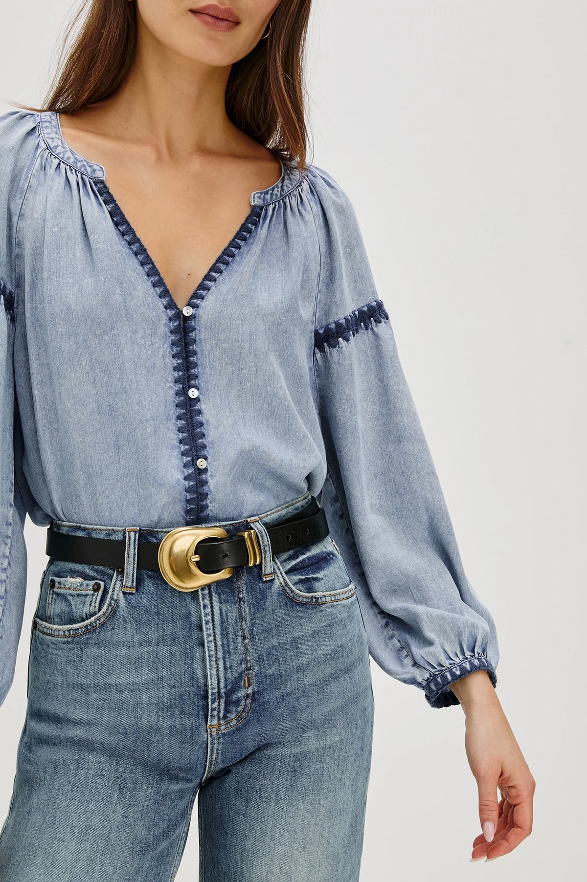 Rails toshi blouse medium cloud wash Blouse Rails