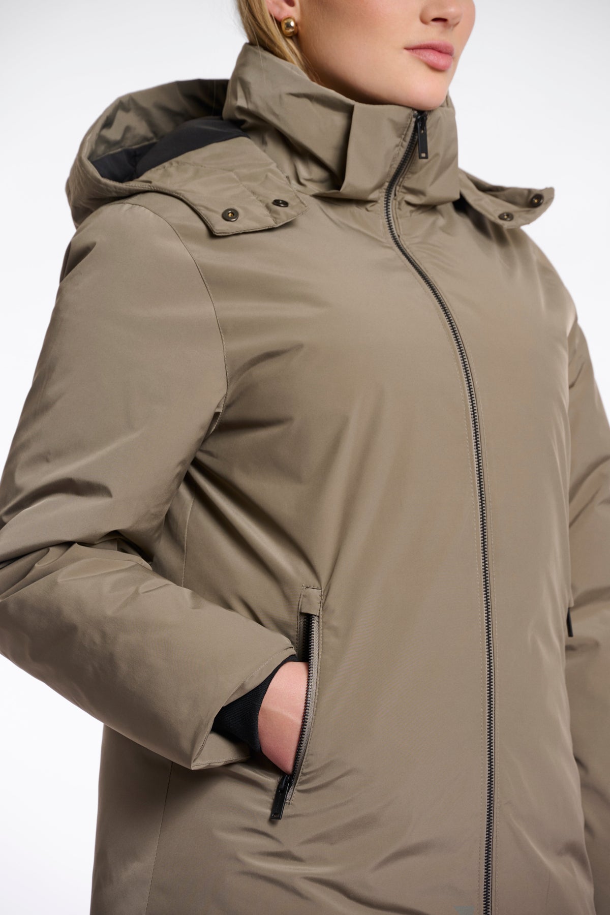 Rino & pelle belinda padded jacket with detachable hood
