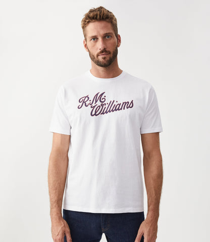 Script t- shirt - white Crew Neck R.M. WILLIAMS