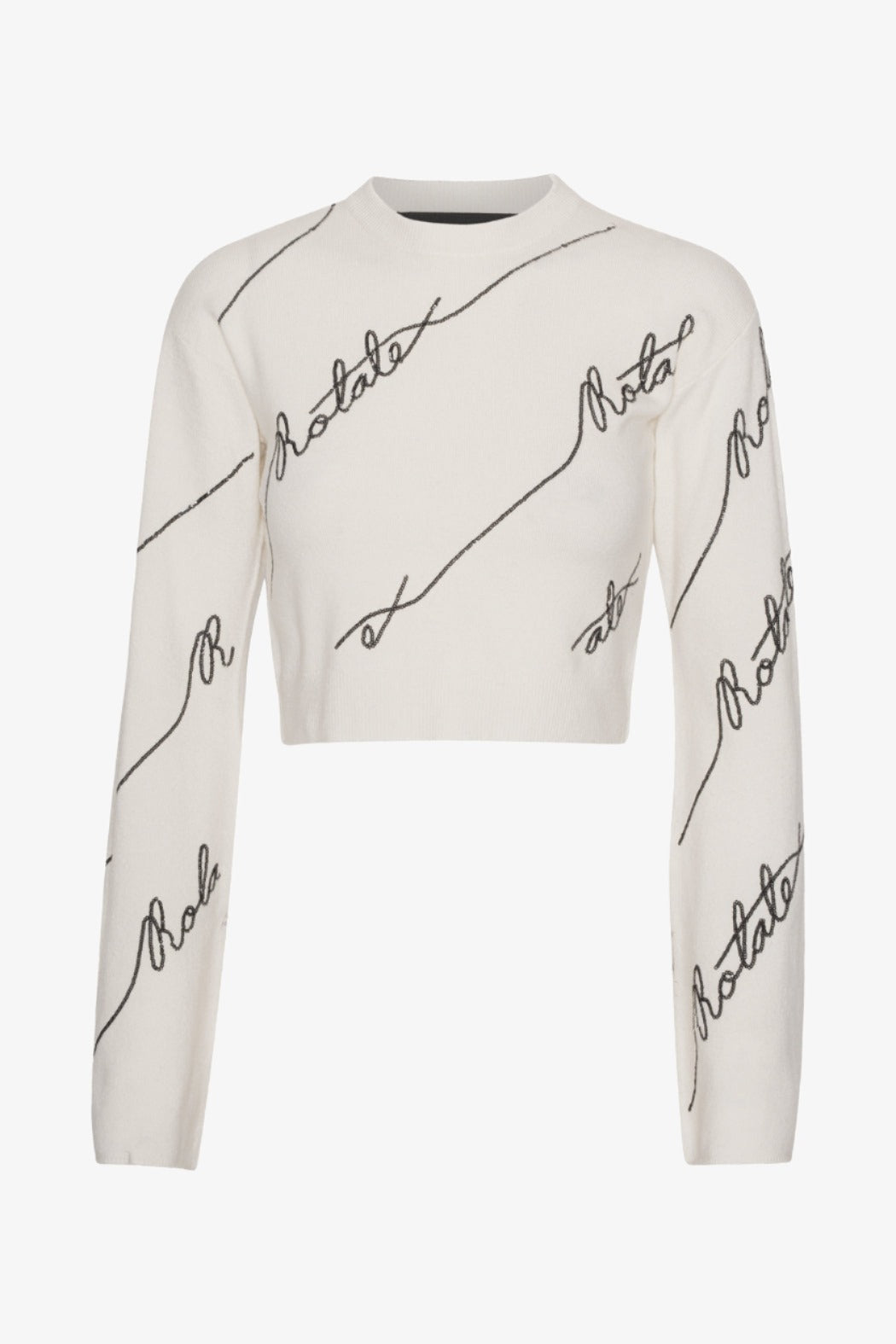 Sequin logo sweater - cannoli cream Jumpers ROTATE - BIRGER