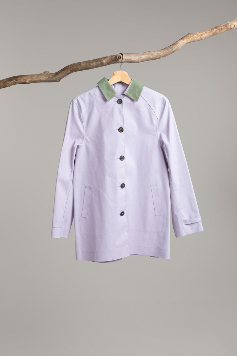 Single breasted coat | lilac / khaki Coat Hancock Archive