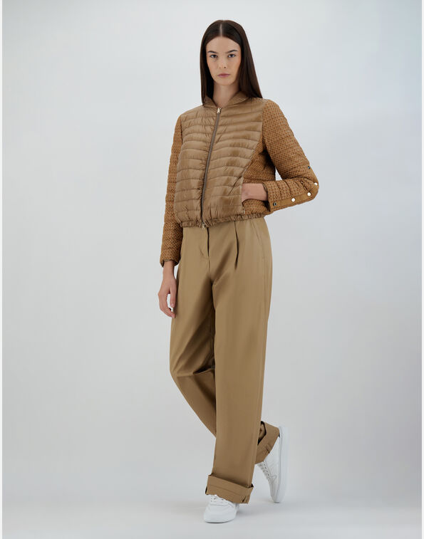 Spring lace and ecoage bomber jacket - sand Blazers &