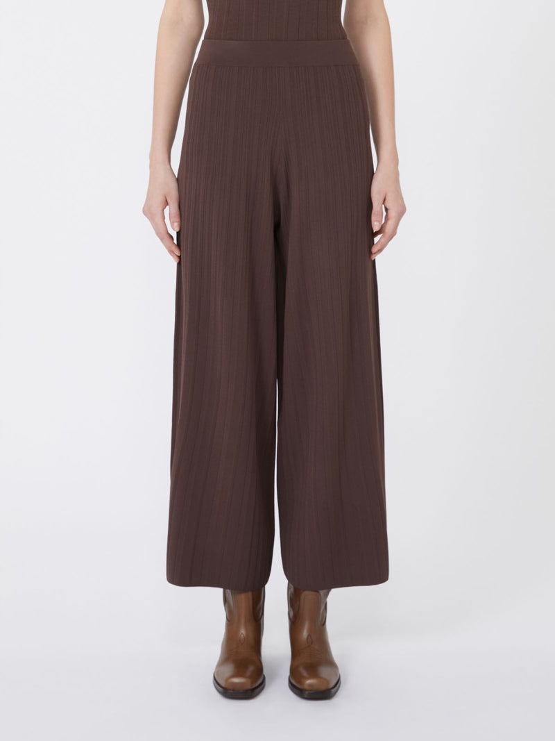 Superbo knitted trouser - chocolate Trousers MaxMara