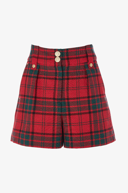 Tailored Short - Red Tartan Skirts & Shorts HOLLAND COOPER