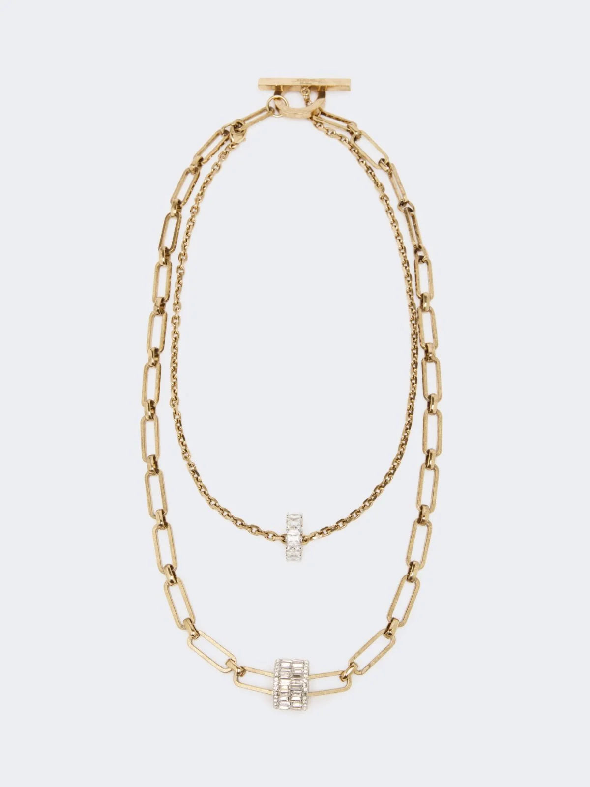Taranto metal double-strand necklace - gold Jewellery
