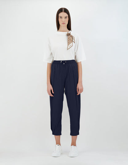 Trousers in light nylon stretch - blue HERNO