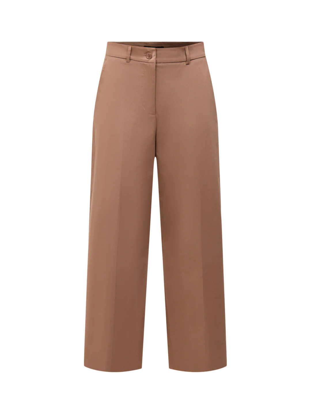 Urial cotton satin cropped trousers - light brown Trousers