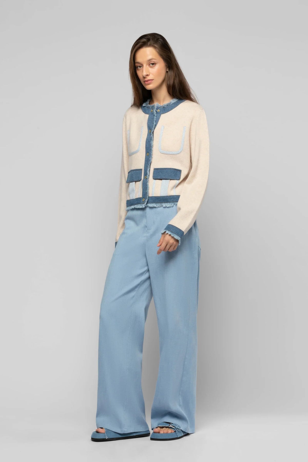 Vadela mesh jacket with detail - beige Jackets Max & Moi