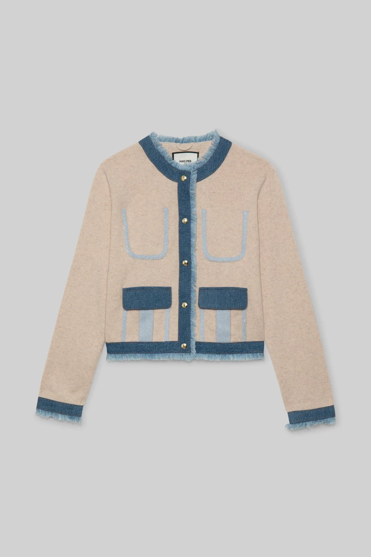 Vadela mesh jacket with detail - beige Jackets Max & Moi