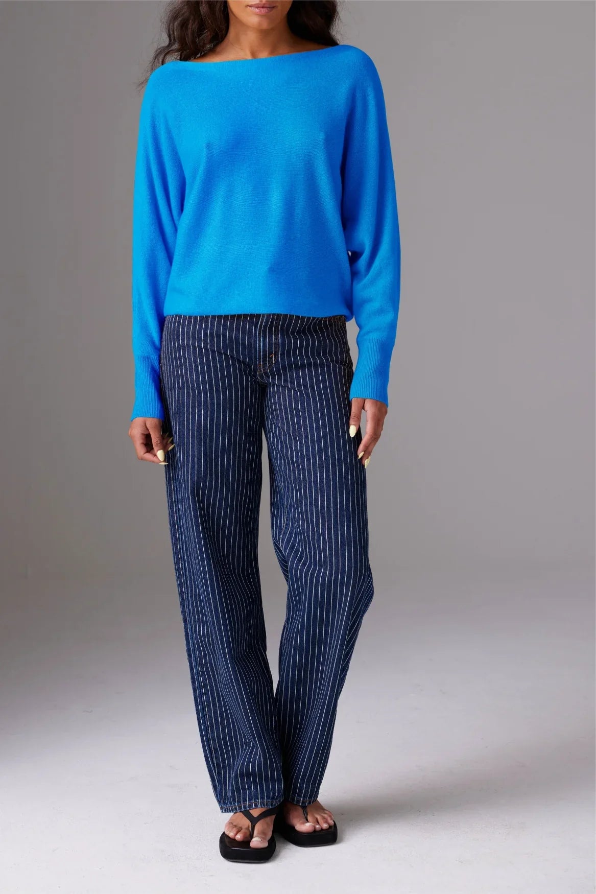 Yangon boat neck - sky Knitwear Colorush