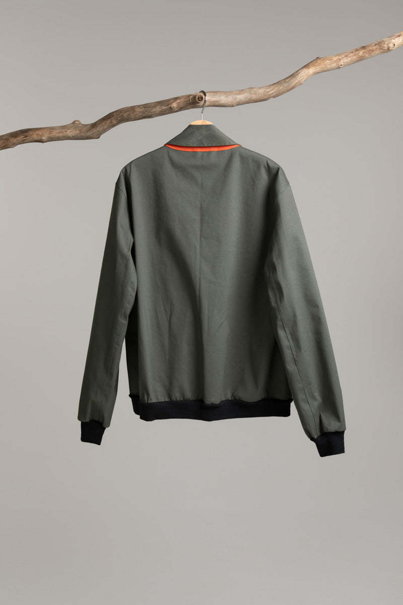 Zipped bomber | dark bottle Bomber Jacket Hancock Archive