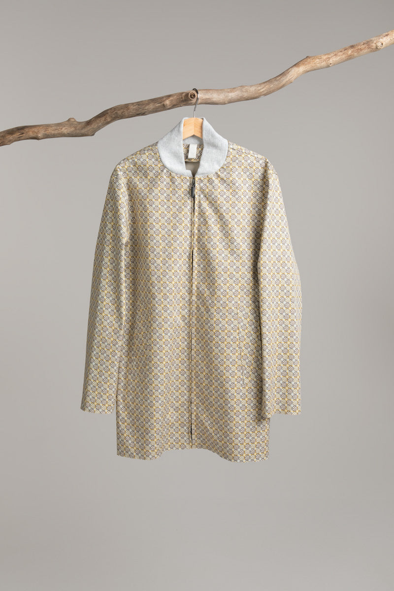 Zipped jacket with jersey collar | patterned Jacket Hancock