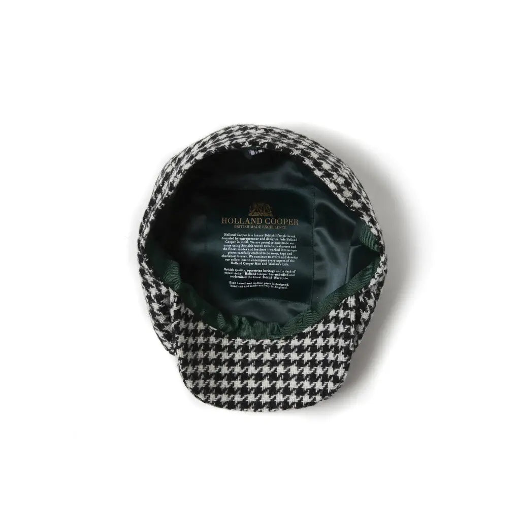 Baker Boy Cap - Houndstooth Hats HOLLAND COOPER