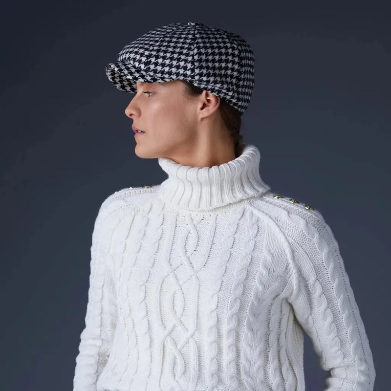 Baker Boy Cap - Houndstooth Hats HOLLAND COOPER