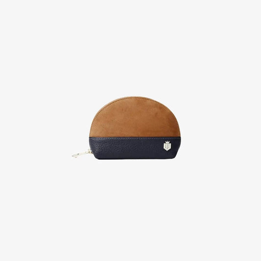 Chiltern Coin Purse - Tan / Navy Suede - Tan/Navy - Bags &