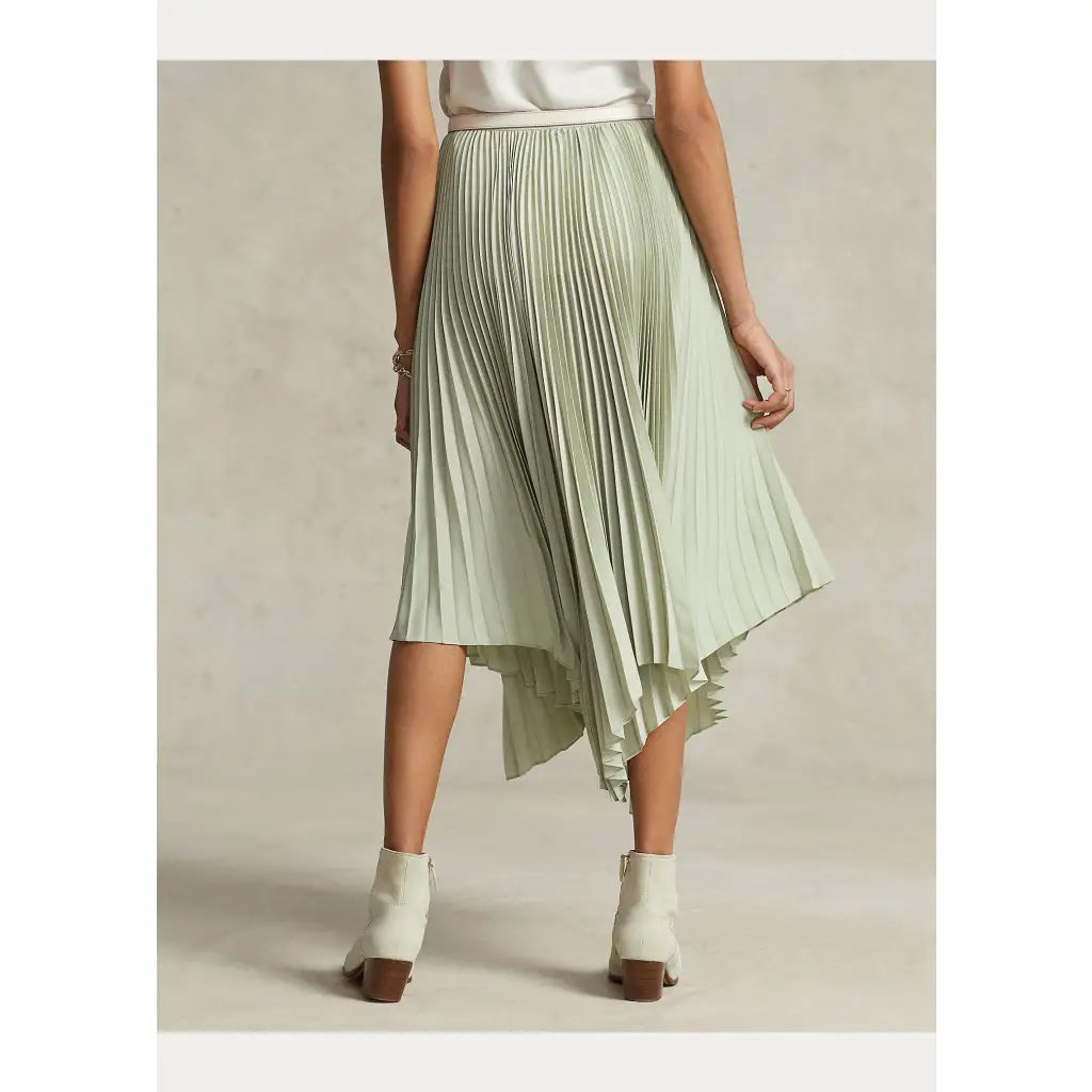Jaden A-line Midi Skirt - Light Olive Skirts RALPH LAUREN