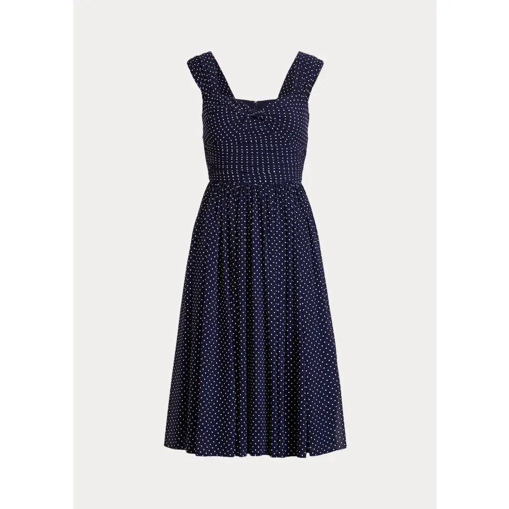 Kim Cocktail Dress - Navy Polka Dot Dresses RALPH LAUREN