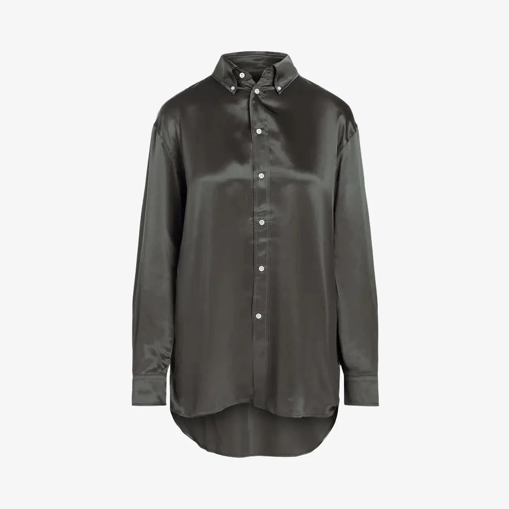 Leigh Silk Blouse - Charcoal Shirts & Blouses RALPH LAUREN