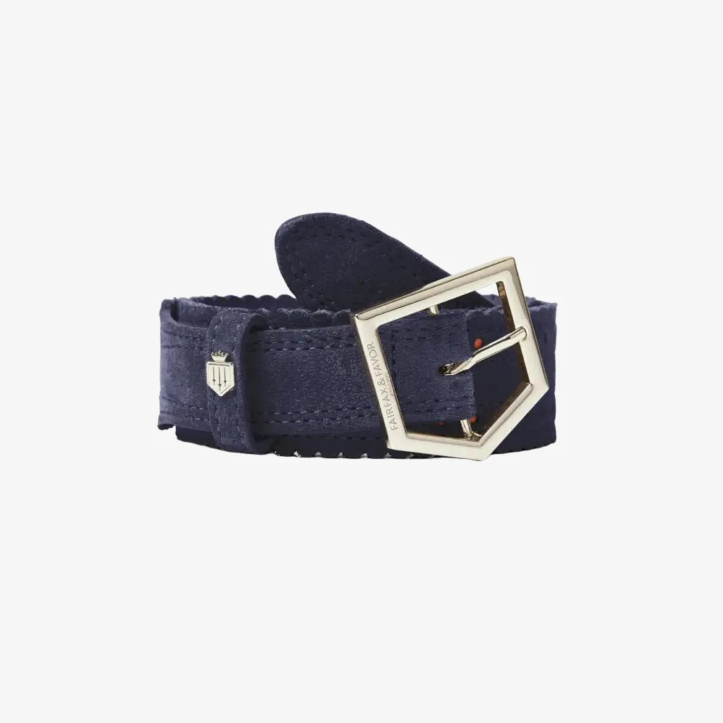 Regina Belt - Navy Suede Belts FAIRFAX & FAVOR