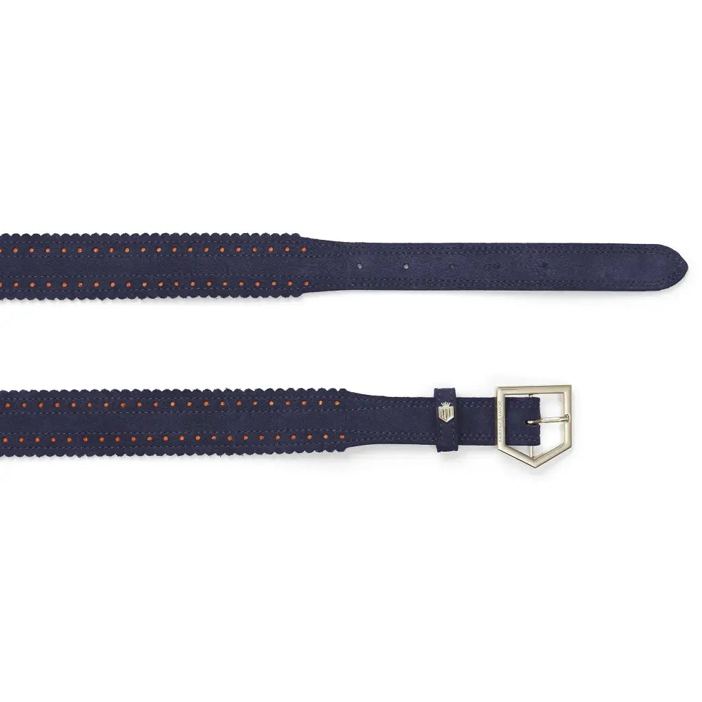 Regina Belt - Navy Suede Belts FAIRFAX & FAVOR