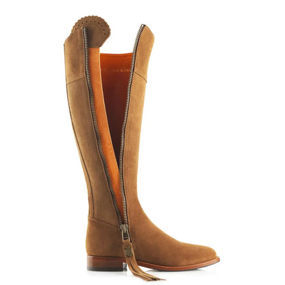 Regina Suede Boot - Tan Tall Boots FAIRFAX & FAVOR