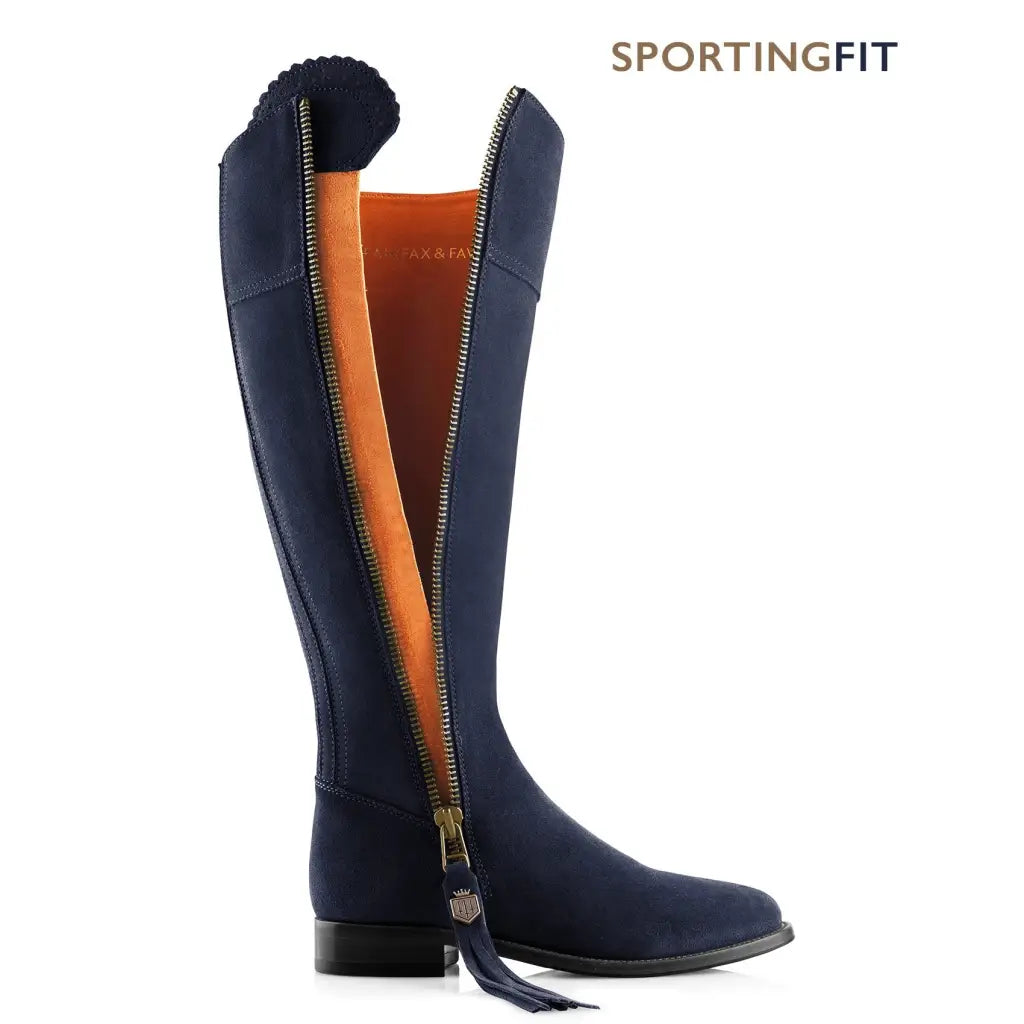 Sporting Fit Regina - Navy Suede - Tall Boots