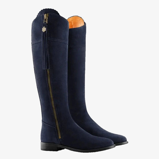 Sporting Fit Regina - Navy Suede - Tall Boots
