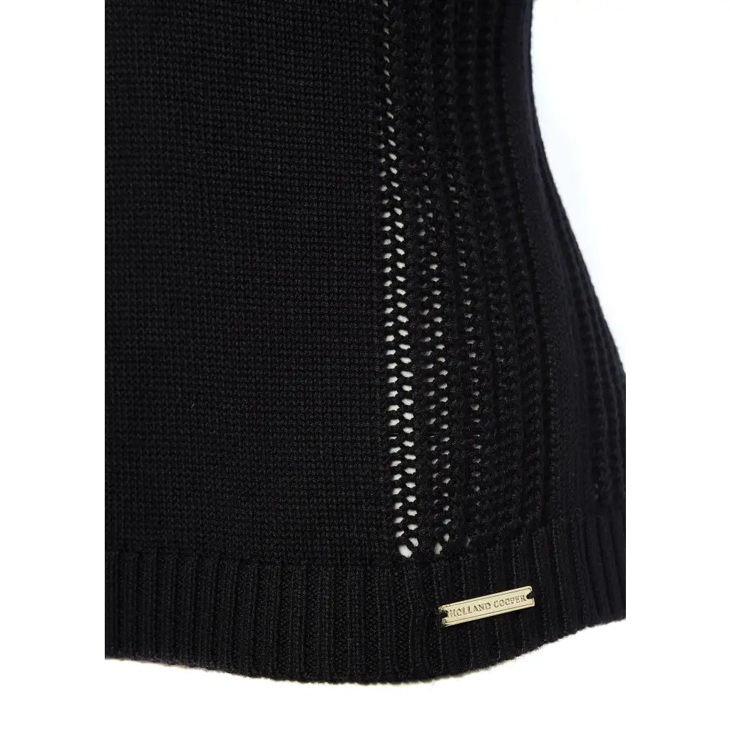 V Knit Vest - Black Essentials HOLLAND COOPER