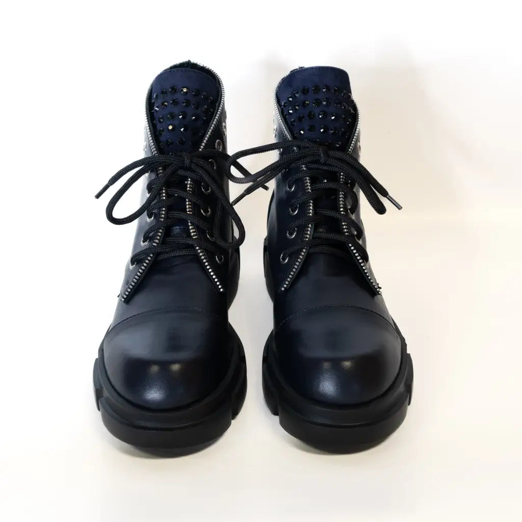 Valerie - Navy Short Boots MARCO MOREO