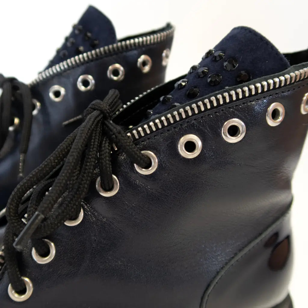 Valerie - Navy Short Boots MARCO MOREO