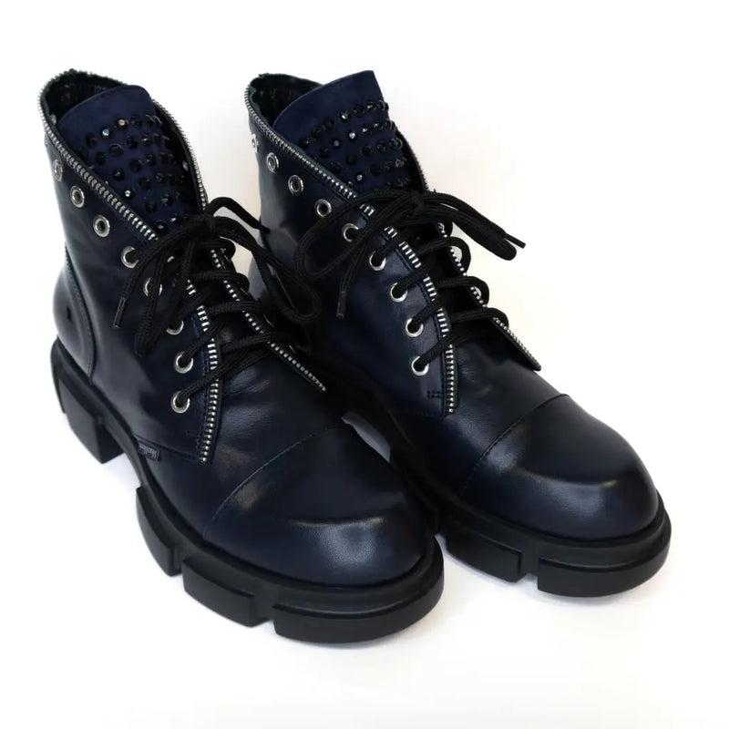 Valerie - Navy Short Boots MARCO MOREO